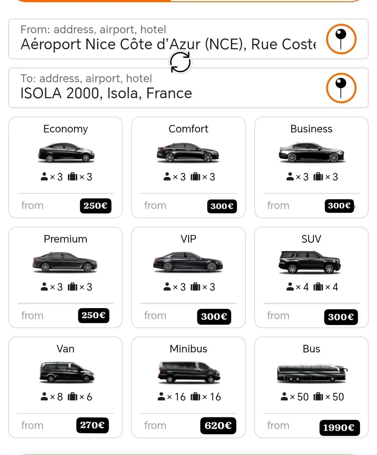 Chauffeur de luxe VTC Antibes Aeroport Nice Isola